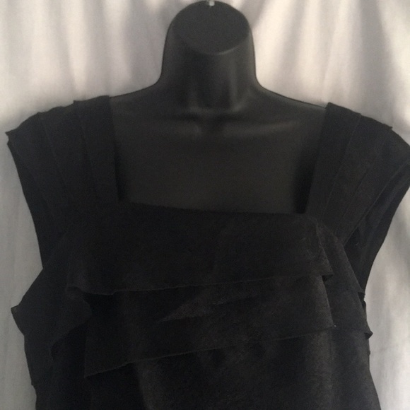 Signature by Sangria Black tiered layer dress - Picture 3 of 5